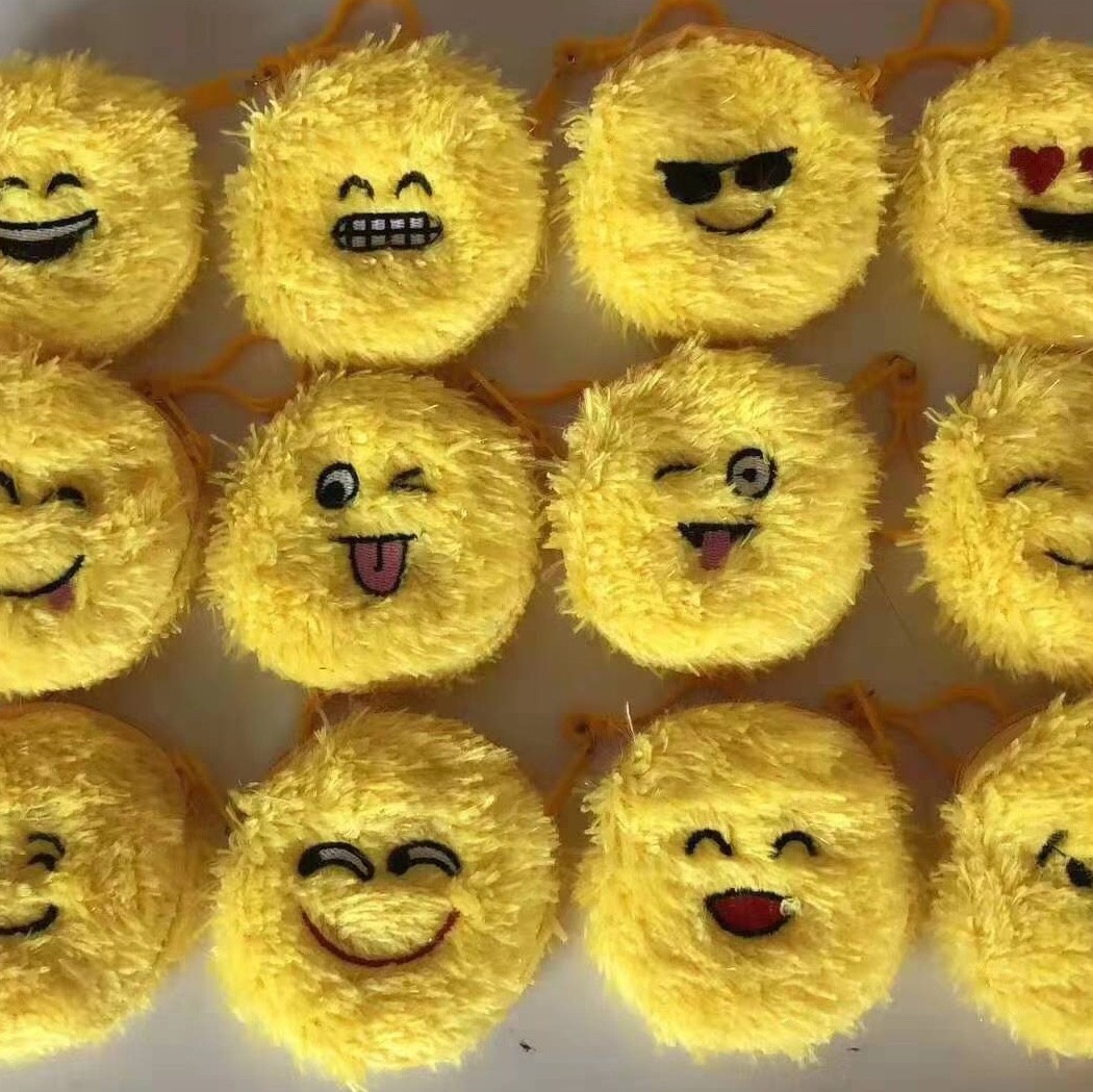 表情零钱包笑脸钱包8cm表情笑脸零钱包硬币包毛绒小钱包详情图1