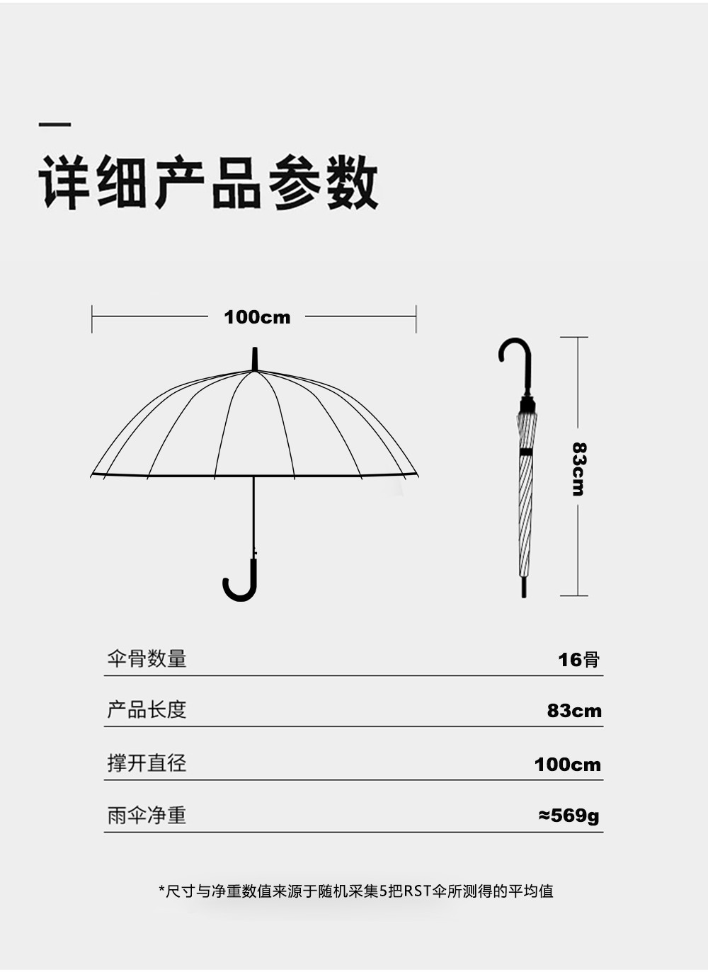RST902雨伞全透明16骨高清tpu雨伞塑料雨伞ins风伞小清新女生伞批发详情9
