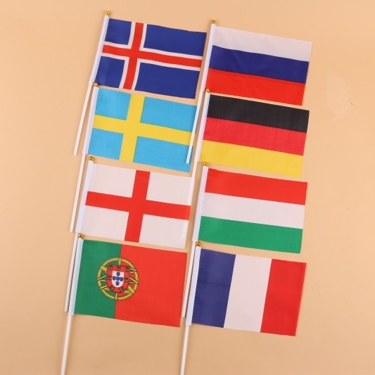 14*21意大利8号手摇旗带杆子外国世界详情图2