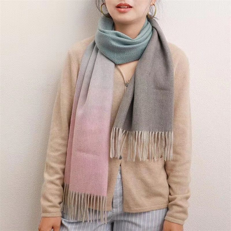 Ladies Autumn And Winter Coat All Korean Version Of Lady Retro Trendy Casual Explosive Scarf 226