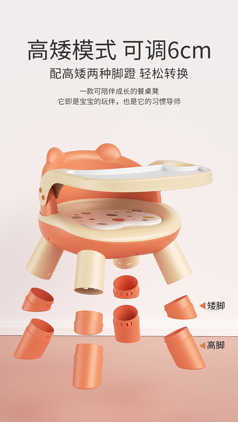 Baby high chairs, plastic small stools, home dining chairs, children's dining table chairs, seats, baby crying chairs, sitting chairs detail image 8