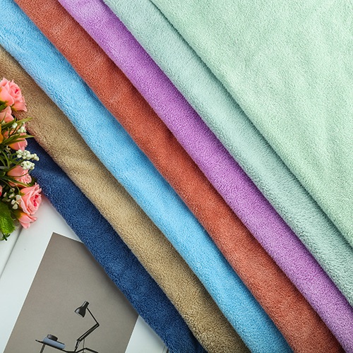 Factory direct sales of weft knitted polyester and nylon absorbent coral fleece in multiple colors to choose from