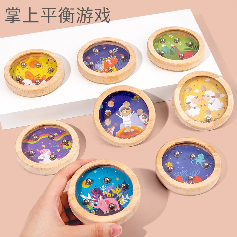 The wooden circular palm balance maze game is highly entertaining and comes in a variety of styles. It helps cultivate logical thinking ability and is a parent-child game that exercises hand-eye coordination. It is an early education and enlightenment toy that accompanies your growth details Picture