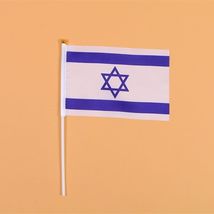 14*21以色列8号手摇旗带杆子外国世界旗