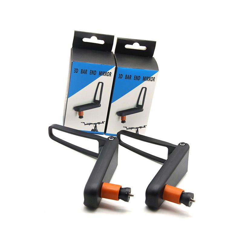 210728 Bicycle handlebars block rearview mirror Bicycle handlebars block mirror 360 ° rotation plastic folding pair convex mirror