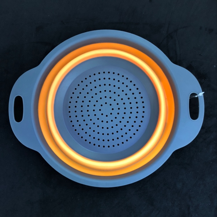 可折叠洗菜盆沥水篮子圆形水果篮客厅家用创意塑料大号厨房详情图2