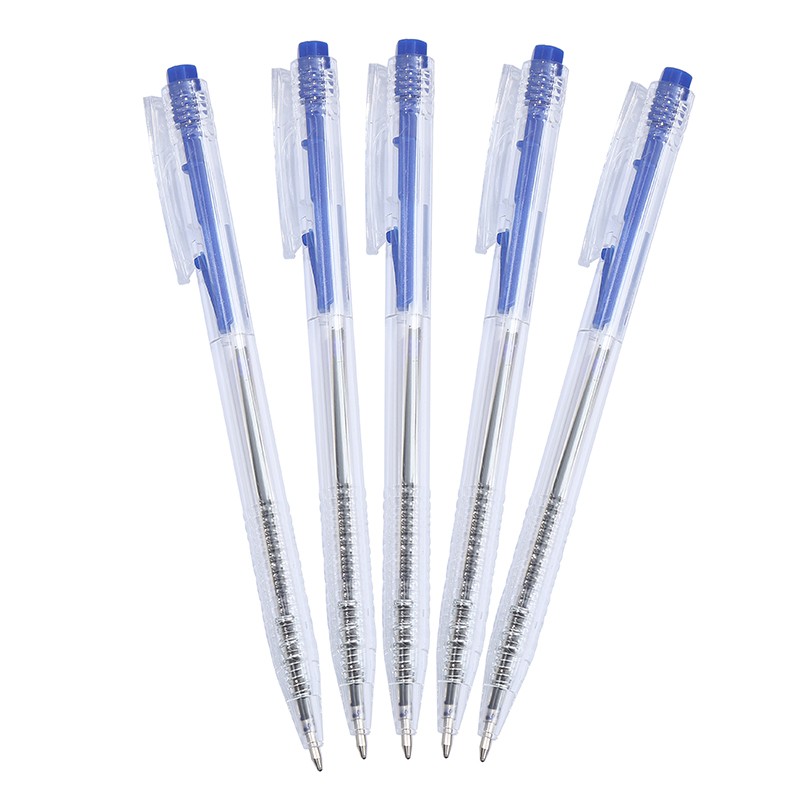 塑料圆珠笔学生用笔透明笔杆圆珠笔详情图2