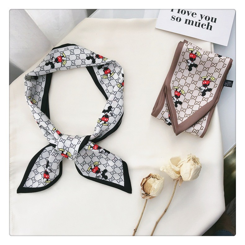 Jane Eyre Silk Scarf Wholesale, pointed-corner autumn and winter ribbon long scarf, women's narrow narrow Korean multi-functional versatile decorative small neckerchief and hair band detail image 1