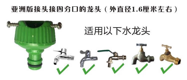 25FT高压洗车水家用塑料伸缩水管铝扣套装汽车园林花园花洒软管批发详情图8