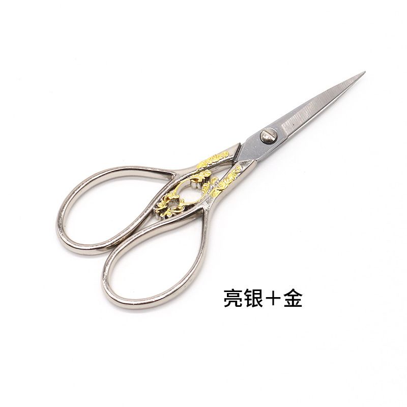 杰诺欧式双色祥云剪刀绣花剪刀 外贸批发家用剪刀细节图
