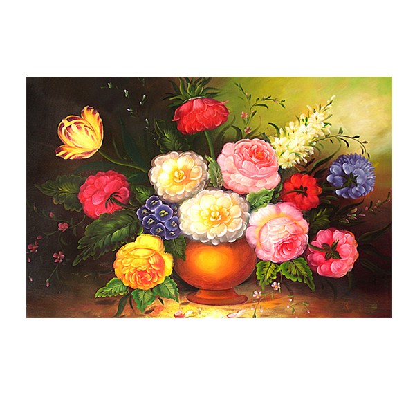 American country-style living room decorative painting, dining room flower wall hanging painting, simple and beautiful bedroom horizontal wall painting core detail image 5