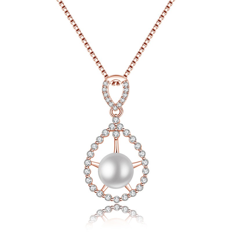 A simple and fashionable Korean-style shell and pearl pendant necklace for women detail image 1