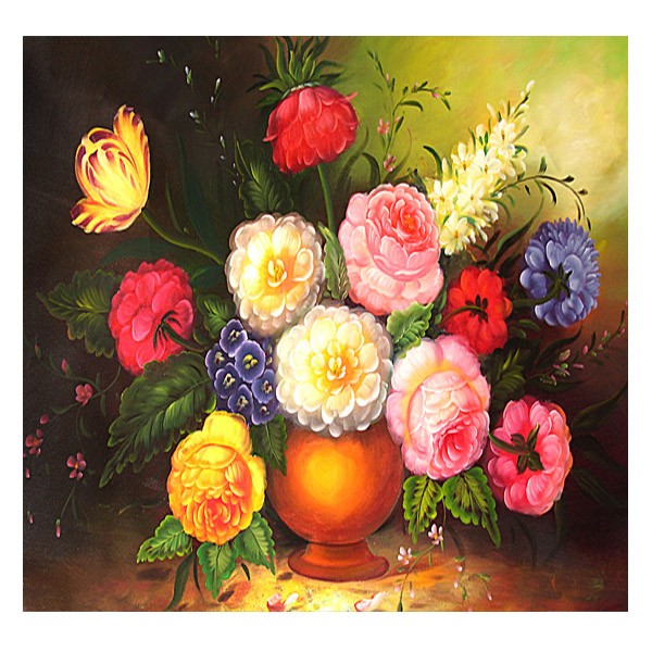 American country-style living room decorative painting, dining room flower wall hanging painting, simple and beautiful bedroom horizontal wall painting core detail image 8