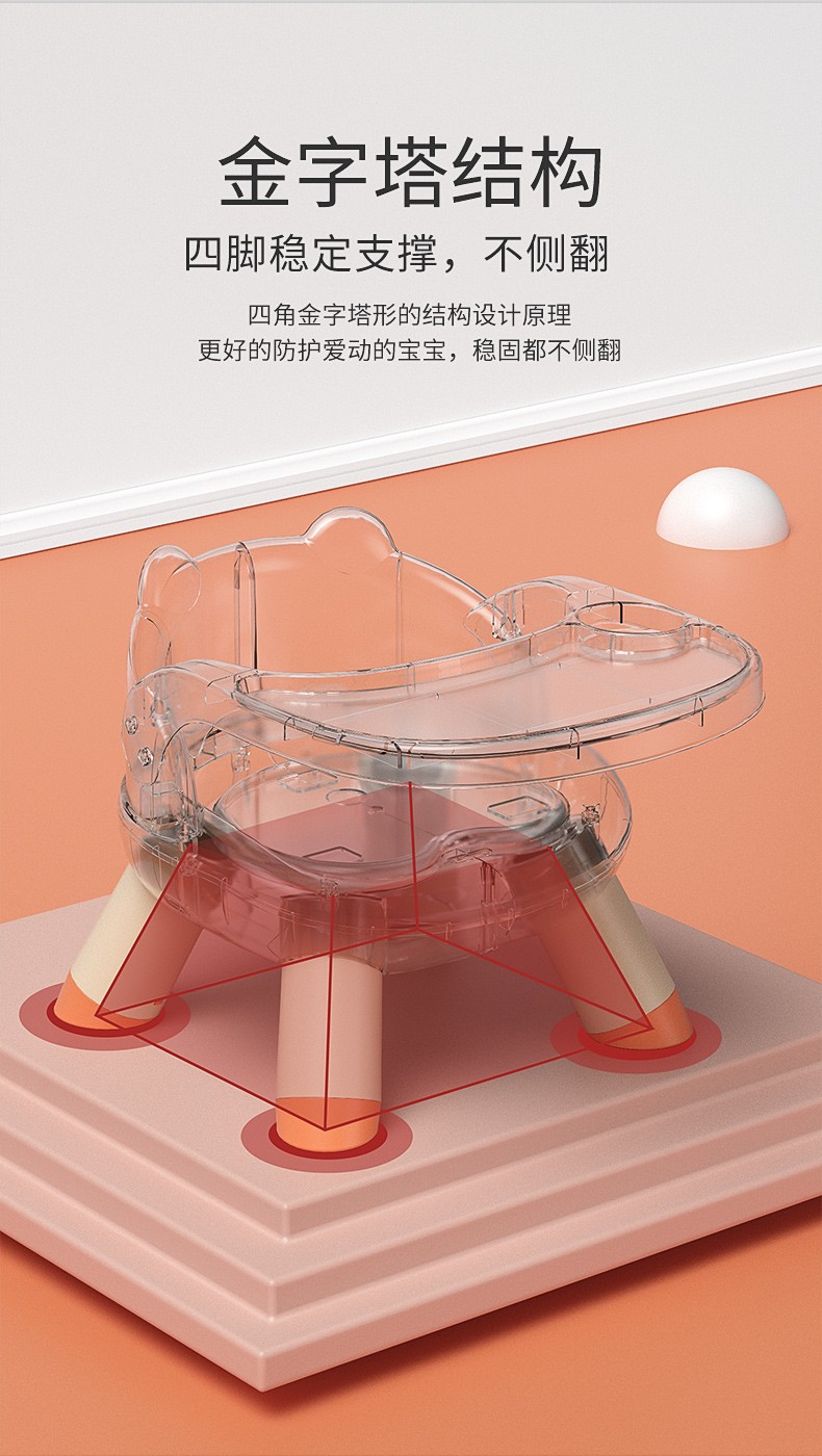 Baby high chairs, plastic small stools, home dining chairs, children's dining table chairs, seats, baby crying chairs, sitting chairs detail image 10