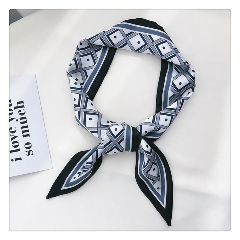 Jane Eyre Silk Scarf Wholesale, pointed-corner autumn and winter ribbon long scarf, women's narrow narrow Korean multi-functional versatile decorative small neckerchief and hair band detail image 6