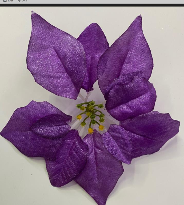 Christmas flower, white fruit, forked fruit artificial plant 3 details Picture