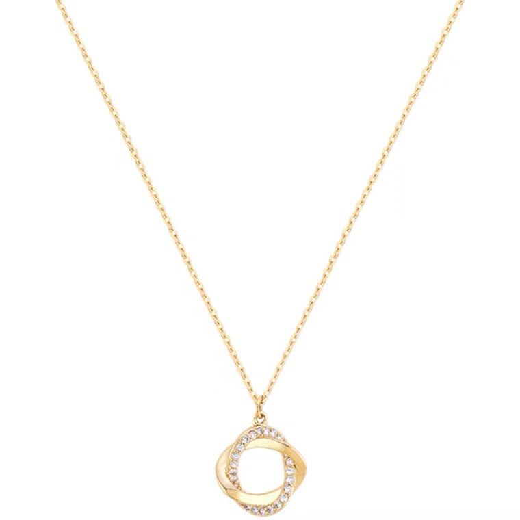 A geometric diamond-encrusted, aloof Korean-style ladies' pendant necklace A geometric diamond-encrusted, aloof Korean-style ladies' pendant necklace