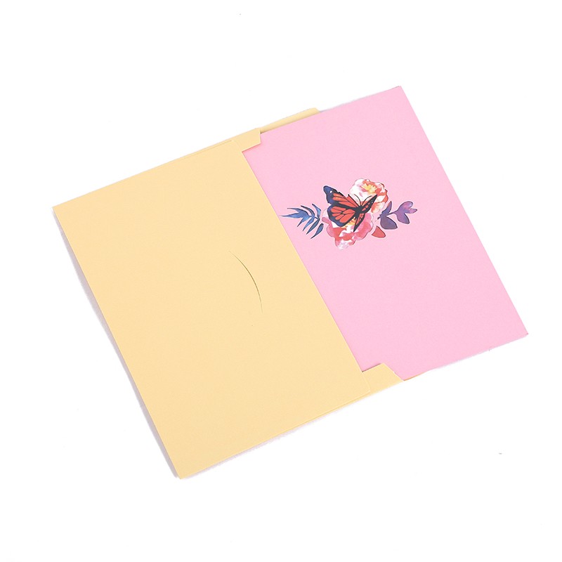 新款3D纸雕蝴蝶贺卡送老师留言卡祝福文字卡片立体贺卡厂家批发详情图3