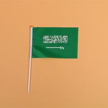 14*21沙特8号手摇旗带杆子外国世界旗