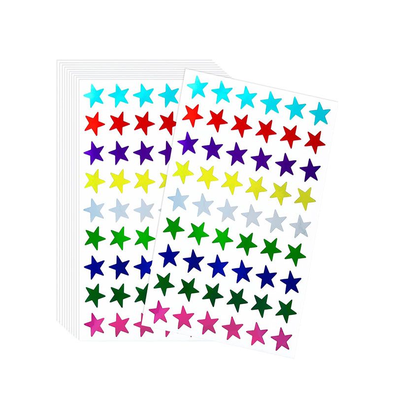 星星贴纸手写空白自粘价格标签学校名字贴商品分类书写姓名口取纸不干胶