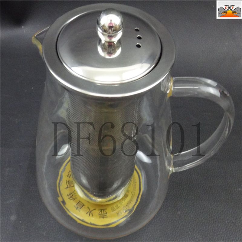 DF68101  304茶漏玻璃壶 鹰嘴钢漏煮茶器便捷透亮轻便可加热高硼硅玻璃花茶泡茶杯DF Trading House
