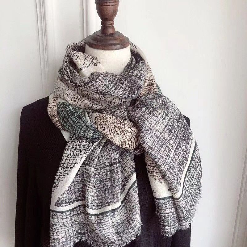 Ladies' Autumn And Winter Coats All Casual Explosive Style Learn Lady Retro Trendy Courtyard Style Scarf 2627