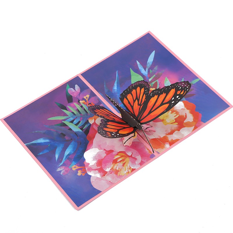 新款3D纸雕蝴蝶贺卡送老师留言卡祝福文字卡片立体贺卡厂家批发详情图7