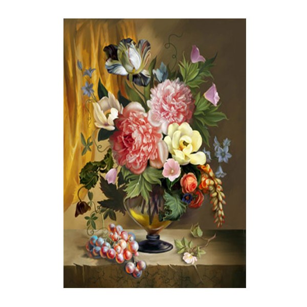 American country-style living room decorative painting, dining room flower wall hanging painting, simple and beautiful bedroom horizontal wall painting core detail image 3