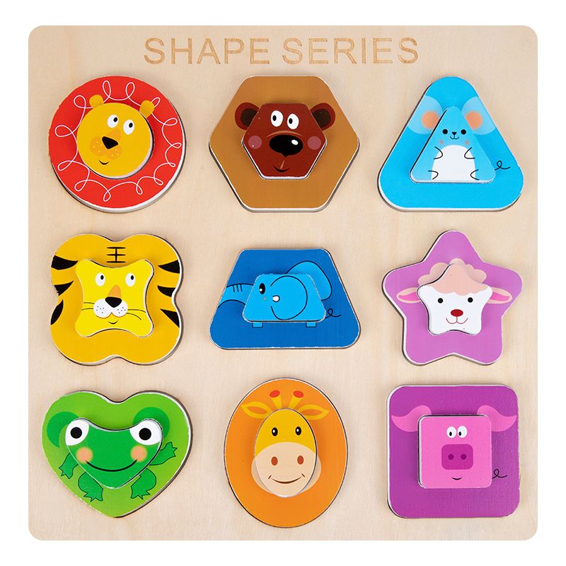 木制玩具 益智动物配对游戏  趣味性强 款式多样 逻辑思维能力培养 亲子游戏  锻炼手眼协调能力  早教启蒙玩具伴你成长