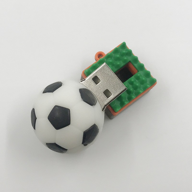 PVC软胶创意足球U盘定制个性订做企业礼品体育造型u盘16g球形优盘详情图6