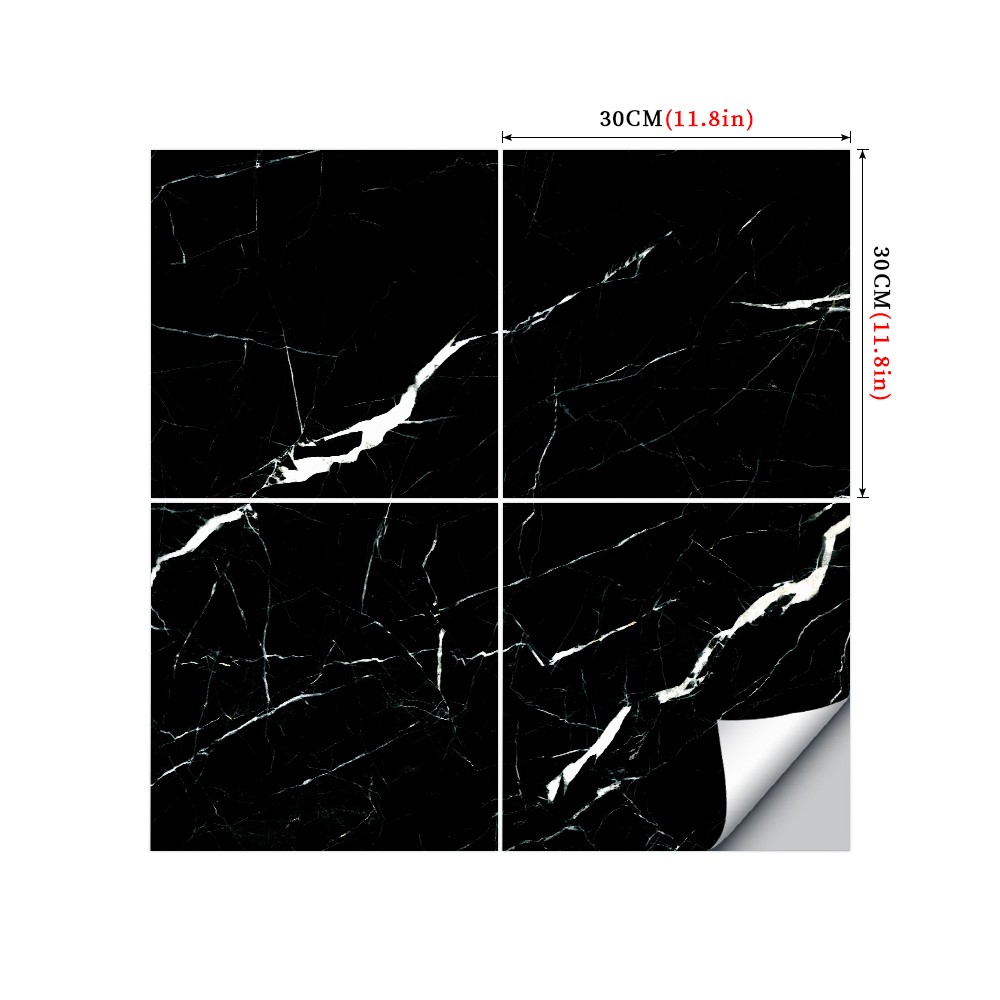 AMJ's new square marble tile self-adhesive paper kitchen stove, living room and bedroom decorative wall stickers detail image 7