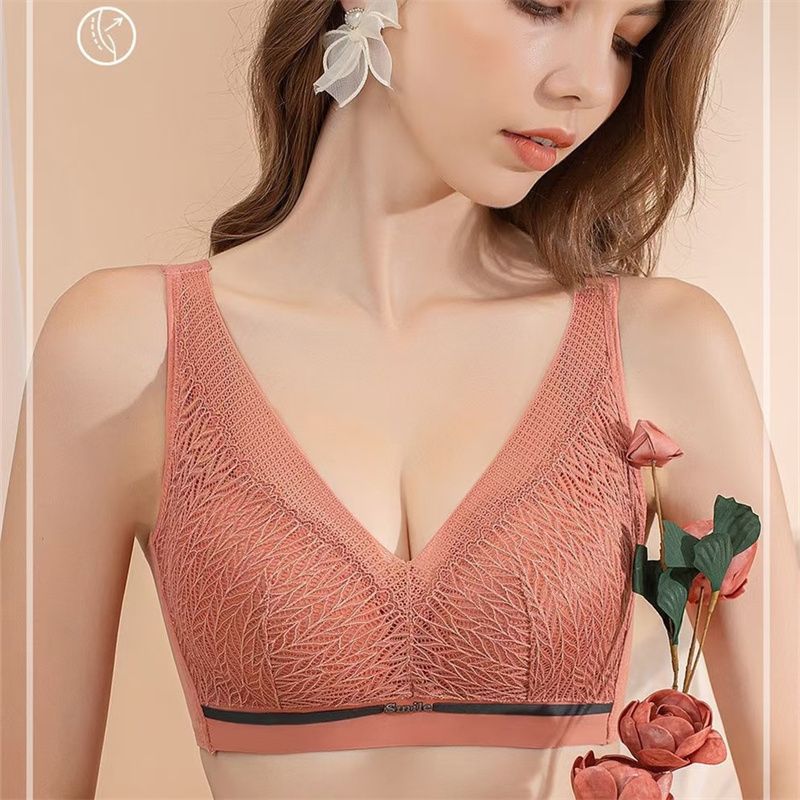 Alanya Thin Cup Lace Mesh Bra Retraction Pair Milk Adjustment Underwear Cotton Comfortable Fashion 94