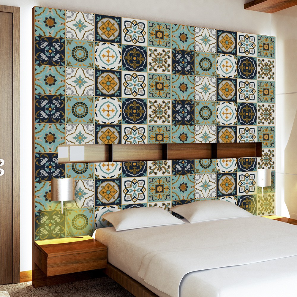 Mengruiya room wall decoration, oil-proof wardrobe stickers, house decoration, InS-style tile tiling, one-piece consignment, HT45 detail image 4