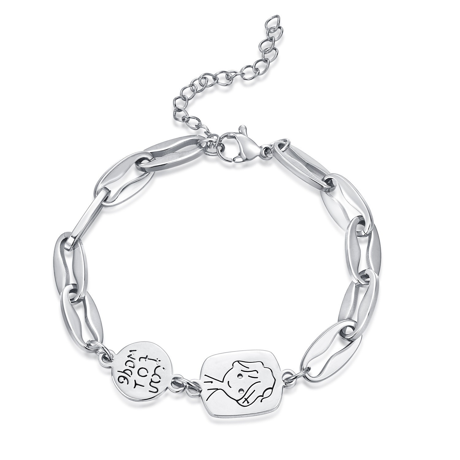 A simple and elegant double-piece necklace with fashionable iron chain accessories from Europe and America for ladies detail image 3