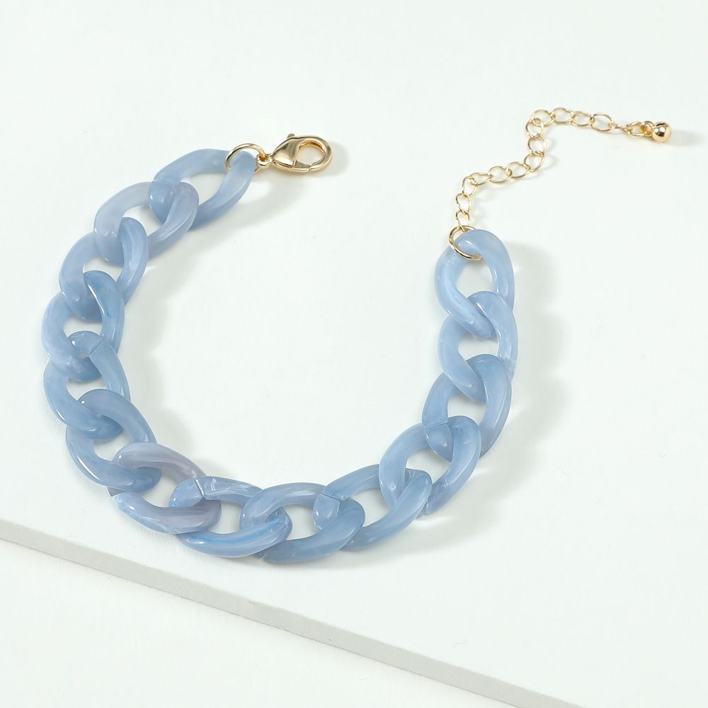 A unique women's bracelet made of acrylic with a two-color cloud effect from Europe and America details Picture