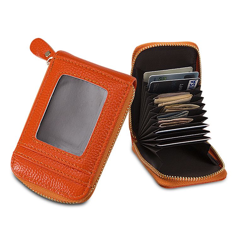 Factory Direct Foreign Trade New Pu Certificate Bag Lady Organ Card Bag Multi-Card Zipper Purse Card Cover Wholesale Ou Shang Os-65 Item Picture