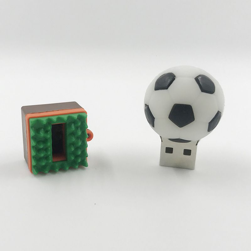 PVC软胶创意足球U盘定制个性订做企业礼品体育造型u盘16g球形优盘详情图2