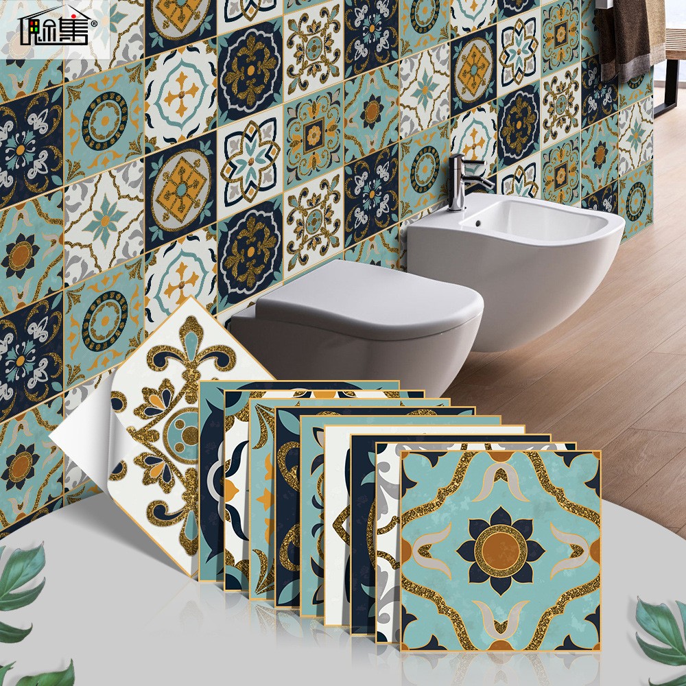 Mengruiya room wall decoration, oil-proof wardrobe stickers, house decoration, InS-style tile tiling, one-piece consignment, HT45 detail image 1
