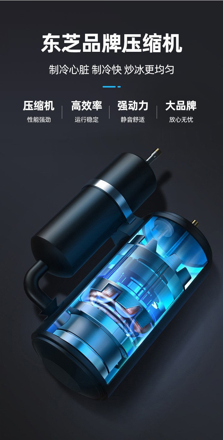 Juanming mobile ice stir-frying machine, manual yogurt stir-frying machine, commercial small start-up machine, battery-powered double-pot square detail image 6