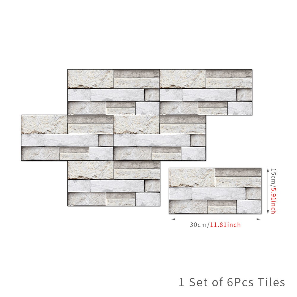Mengruiya Antique SLATE Long Strip Home Tile, Creative Home Beautification 3d Wall and Floor Stickers FG21 detail image 2
