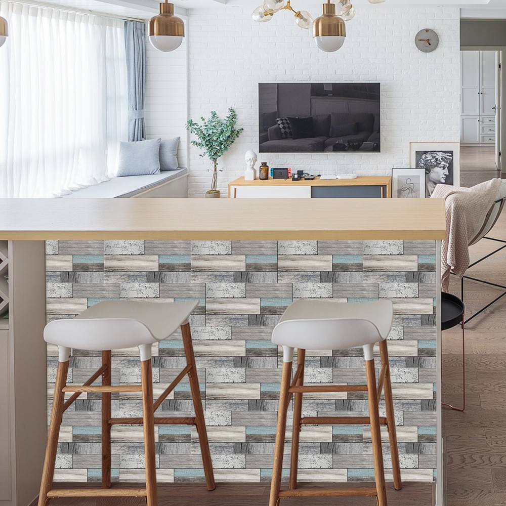 Mengruiya wholesale vintage wall and floor dual-purpose frosted SLATE effect kitchen oil-proof sheet self-adhesive wallpaper FG22 detail image 4