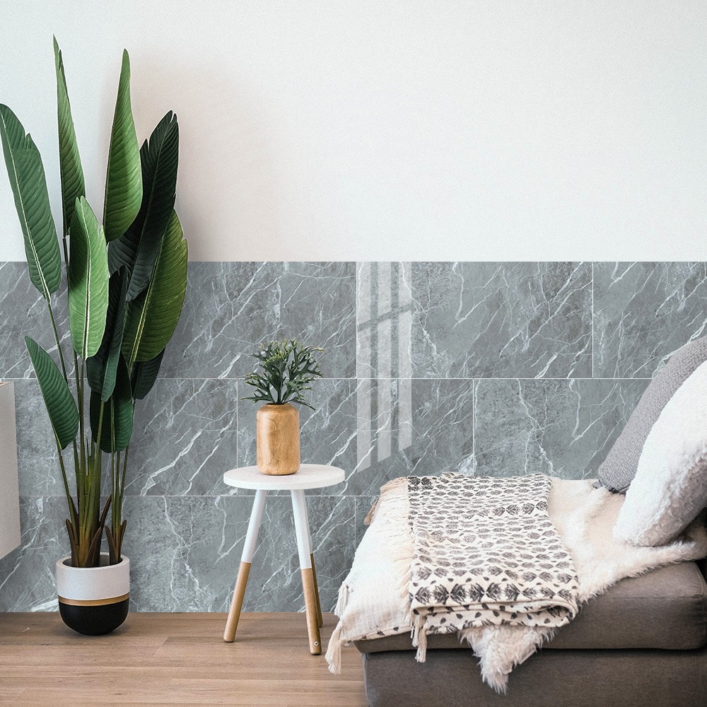3d self-adhesive wall stickers, thickened PVC tile stickers, marble-patterned floor stickers, TV background wall stickers detail image 3