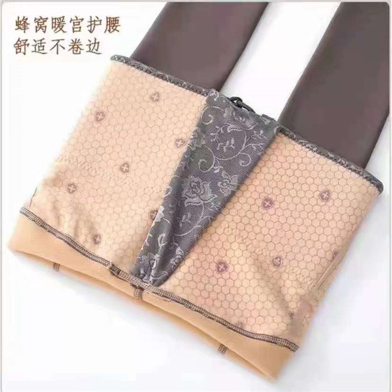 艾妮娜新款排扣时尚舒适护腰不卷边束腰保暖女裤A011详情图1