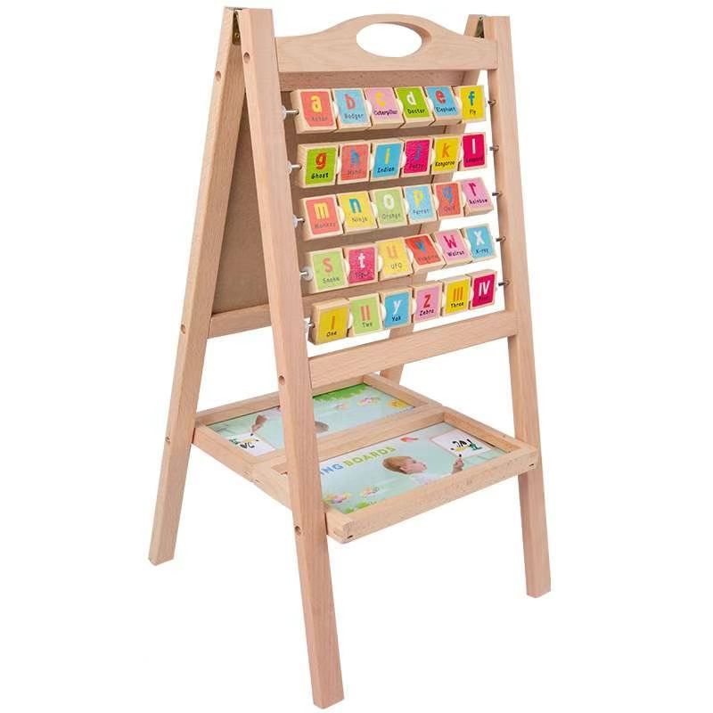 The multi-functional 8860 wooden toy drawing board is highly entertaining with rich colors. It helps cultivate logical thinking ability, promotes parent-child games, and exercises hand-eye coordination. It is an early education and enlightenment toy that accompanies you to success Application Scenario