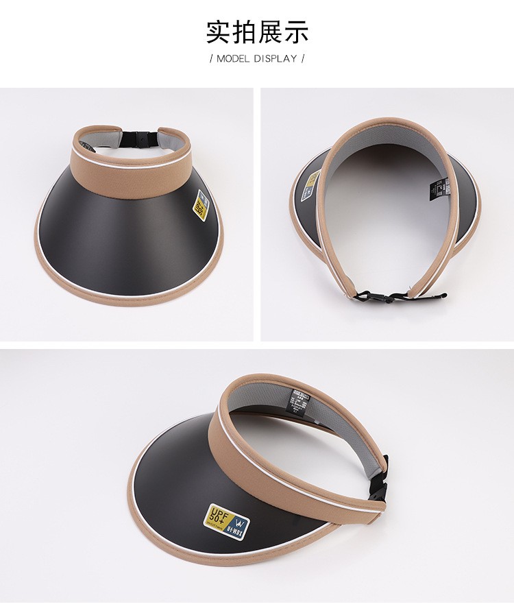 New Summer Women's Uv-Resistant Adjustable Cap Empty Cap Outdoor Sports Breathable Sun Cap full figure