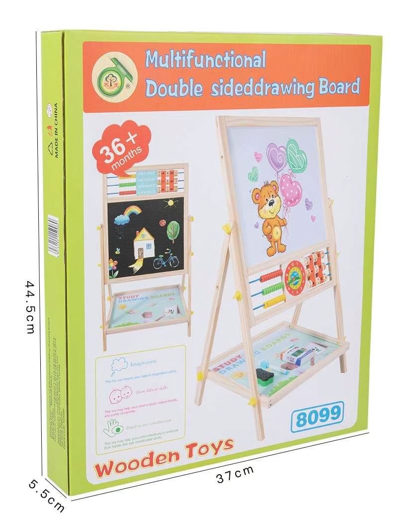 The wooden toy educational and fun multi-functional drawing board is highly entertaining with rich colors. It can cultivate logical thinking ability, play parent-child games, and exercise hand-eye coordination. It is an early education and enlightenment toy that accompanies your growth detail image 10