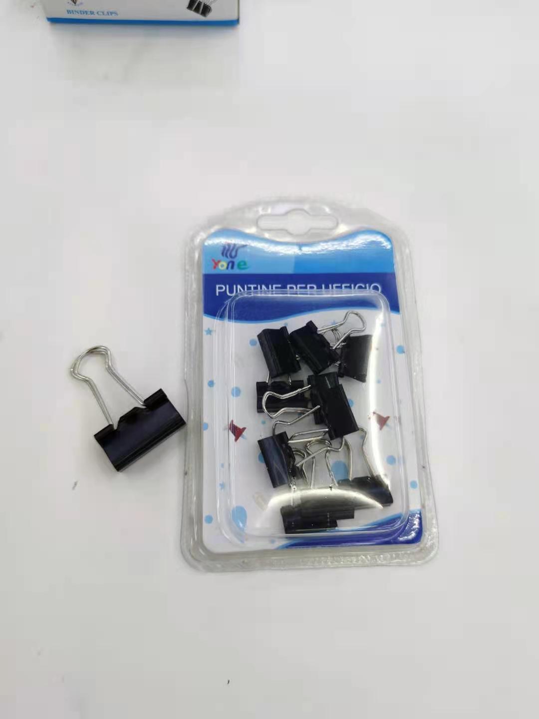 19mm double gun packaging swallowtail clip, metal hollowed-out long tail clip, mixed folder, organizing clip, book clip, swallowtail clip Specification image