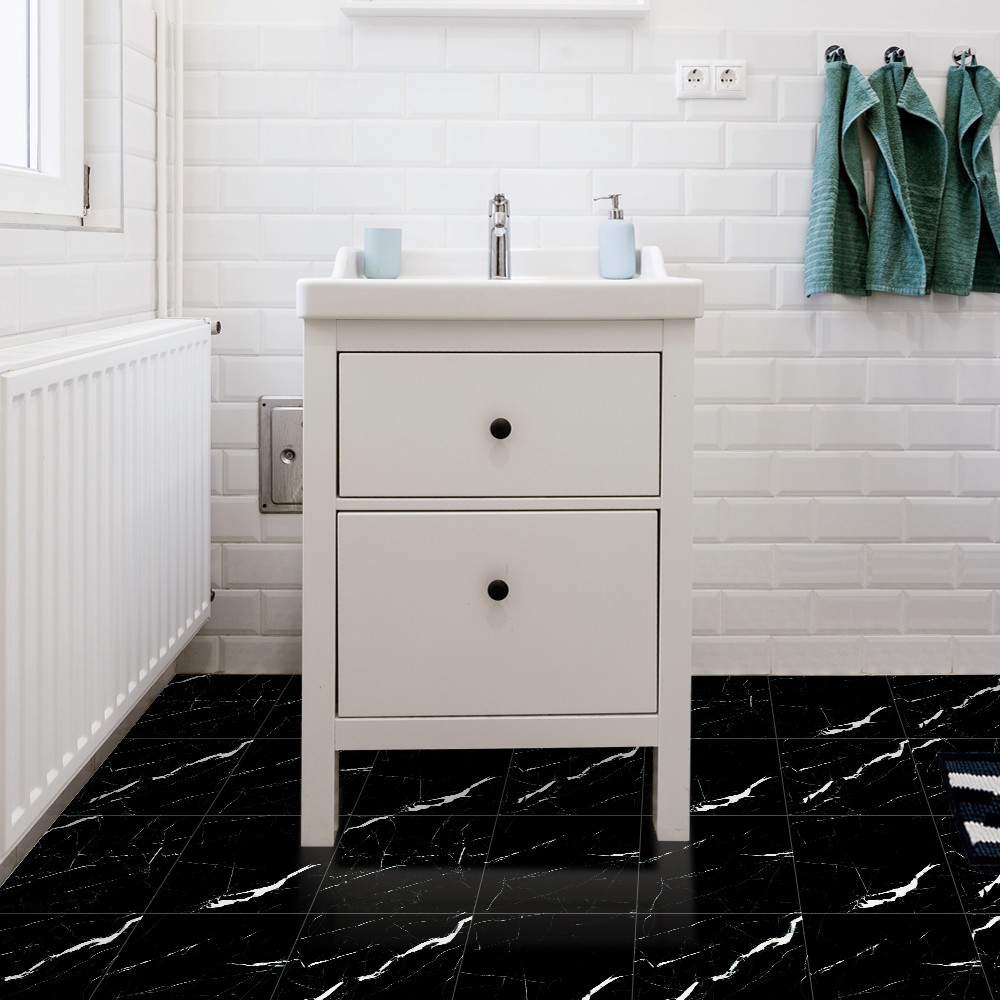 AMJ's new square marble tile self-adhesive paper kitchen stove, living room and bedroom decorative wall stickers detail image 1