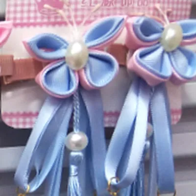 Pearl Butterfly Hanfu With Blue