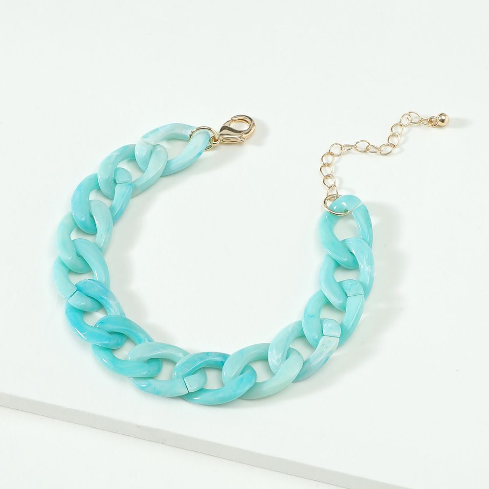 A unique women's bracelet made of acrylic with a two-color cloud effect from Europe and America